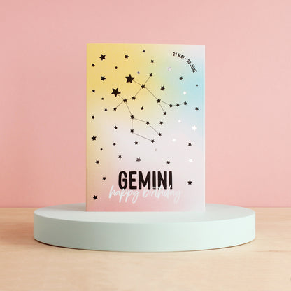 Gemini birthday card