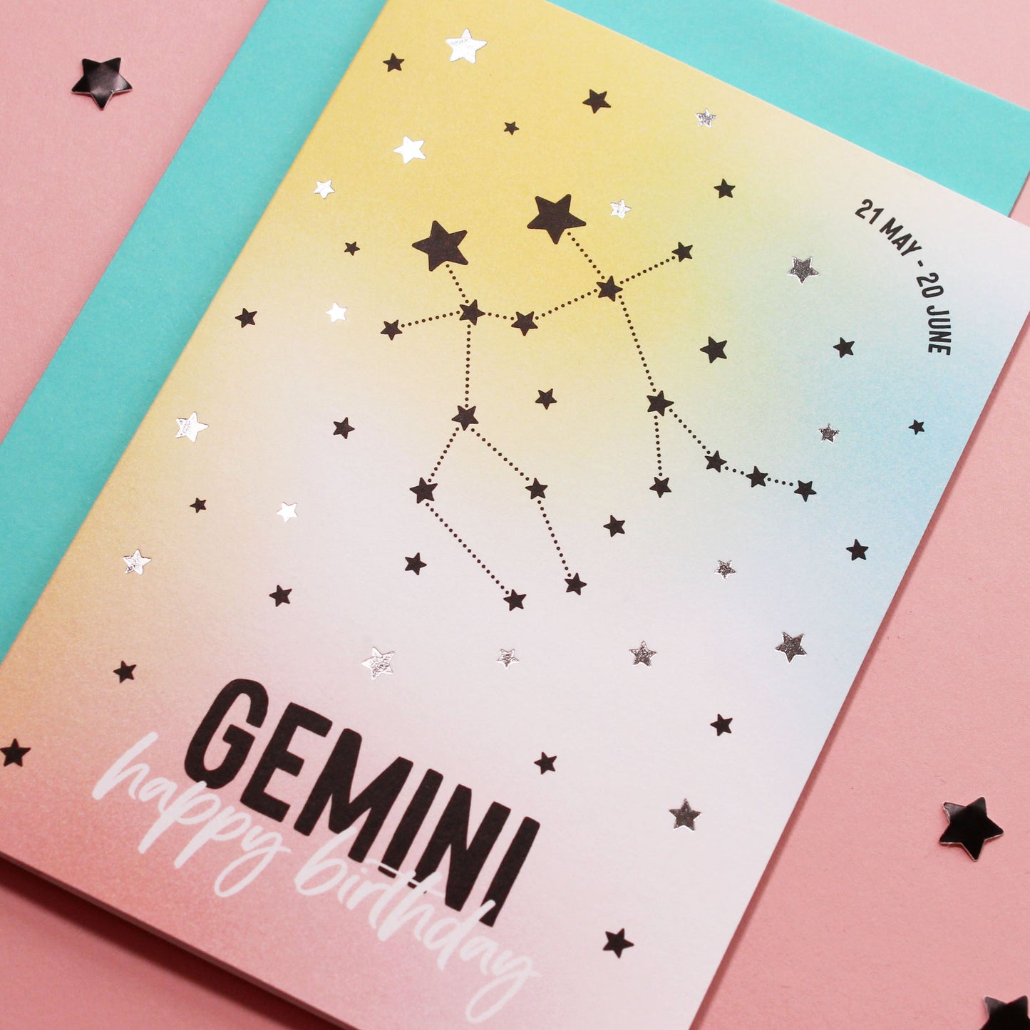 Gemini birthday card