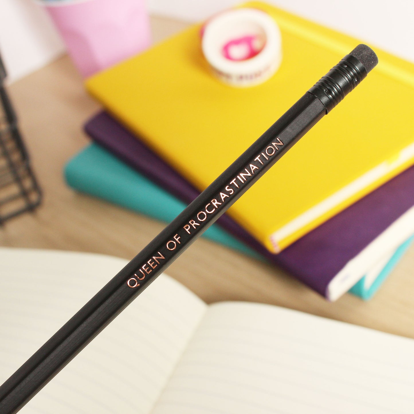Queen of procrastination pencil