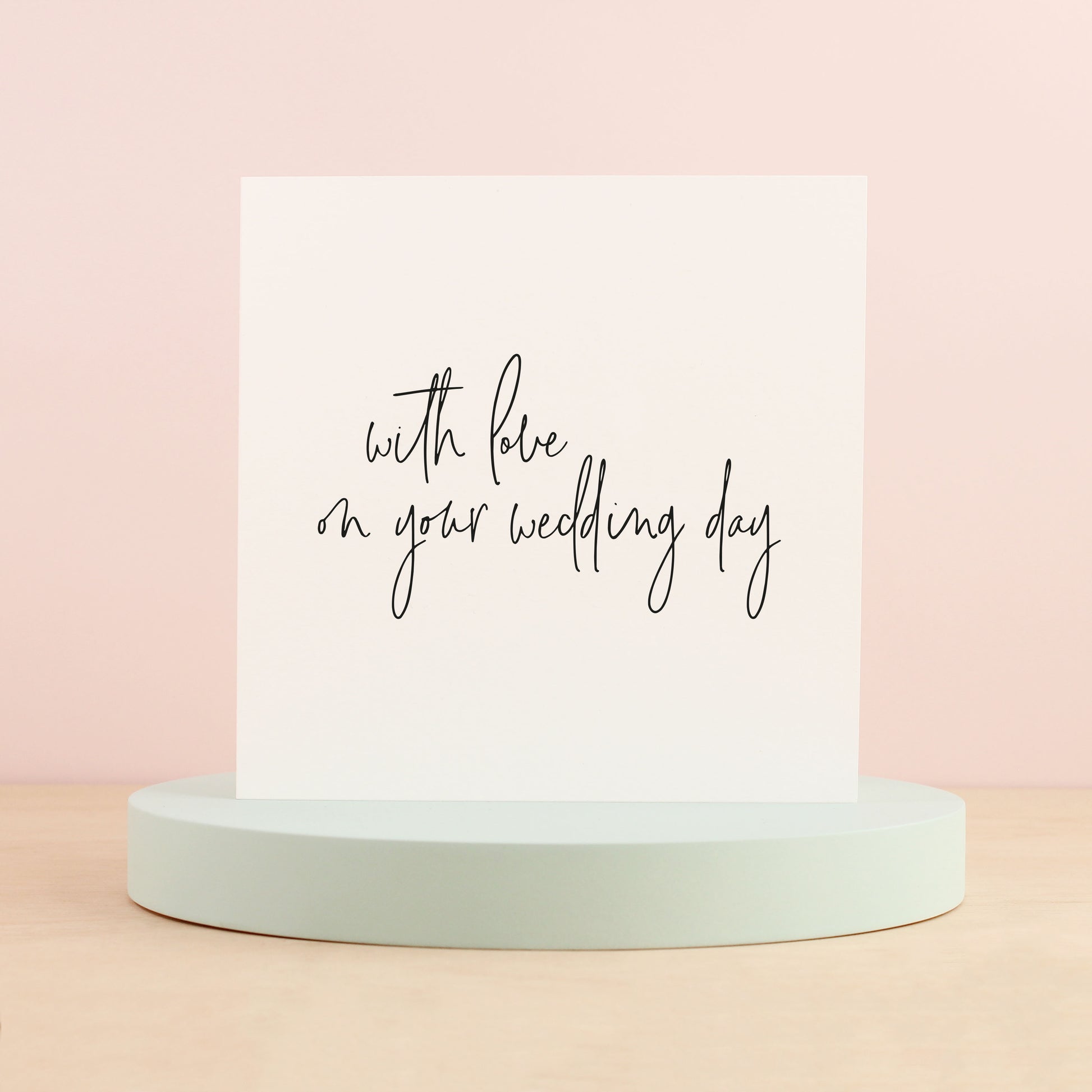 With love on your wedding day card from Purple Tree Designs