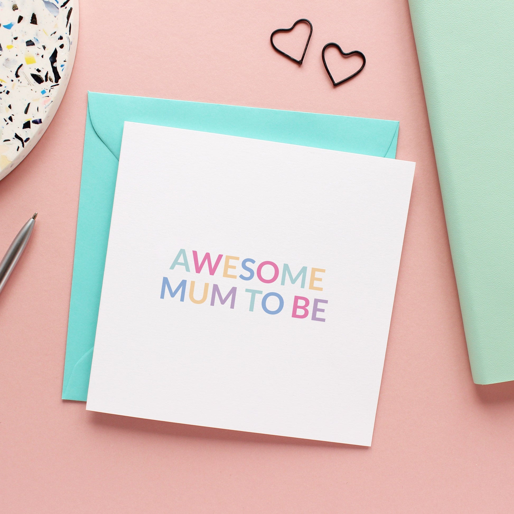 Awesome mum to be card from Purple Tree Designs