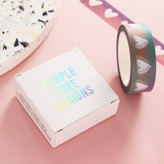 Heart ombré washi tape from Purple Tree Designs