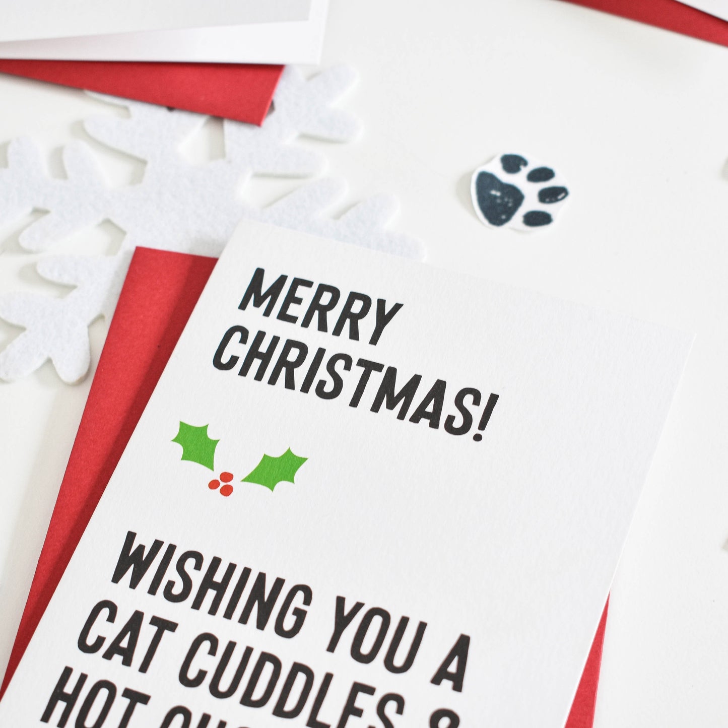 Cat Christmas card pack from Purple Tree Designs