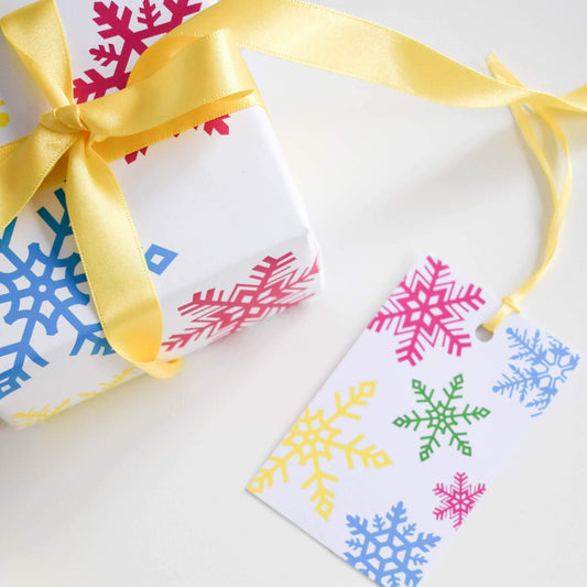 Snowflake Christmas wrapping paper from Purple Tree Designs