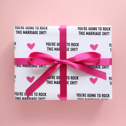 You're going to rock this marriage shit wrapping paper from Purple Tree Designs