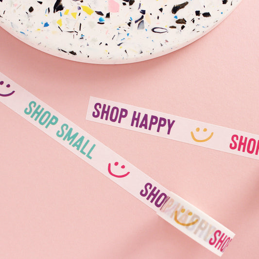 Shop small shop happy washi tape from Purple Tree Designs