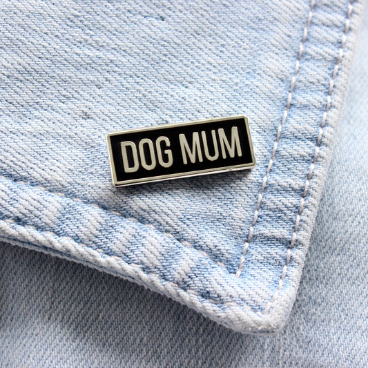 Dog mum pin badge from Purple Tree Designs