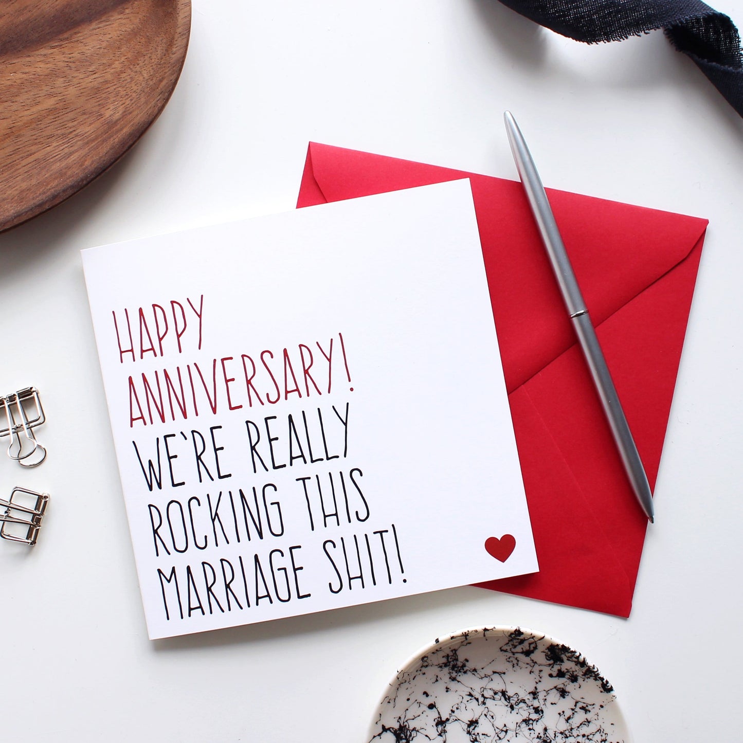 Rocking this marriage shit anniversary card from Purple Tree Designs