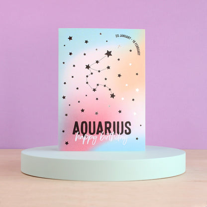 Aquarius birthday card