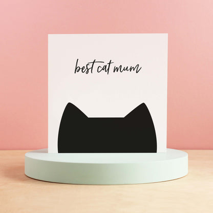 Best cat mum greeting card from Purple Tree Designs