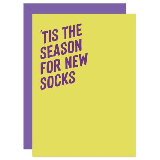 Tis the season for new socks Christmas card