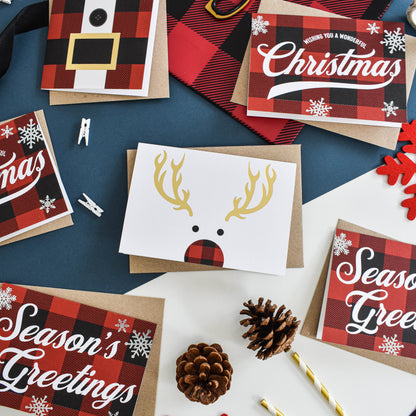 Rudolf Christmas card from Purple Tree Designs