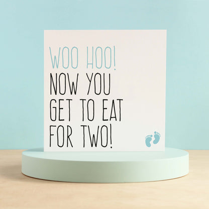 Eat for two pregnancy card