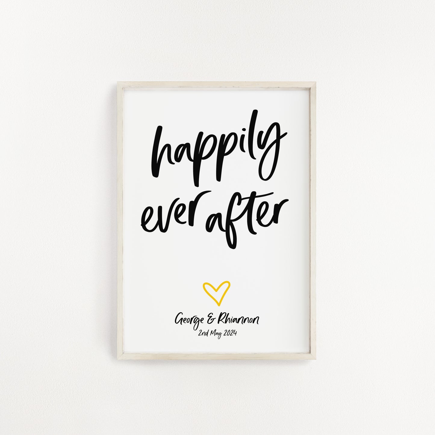 Personalised happily ever after print from Purple Tree Designs