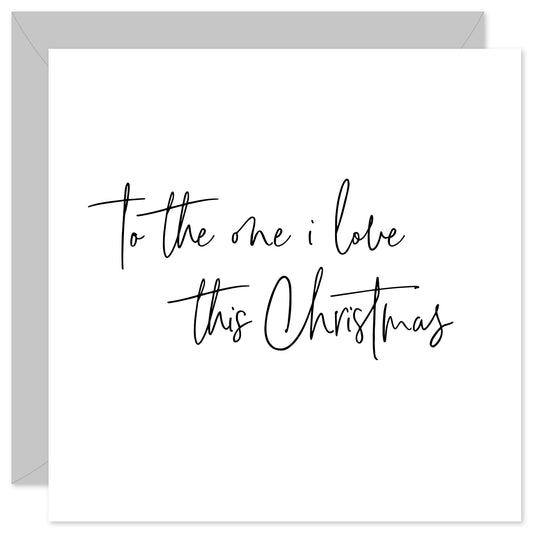 To the one I love this Christmas card