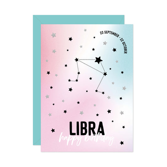 Libra birthday card