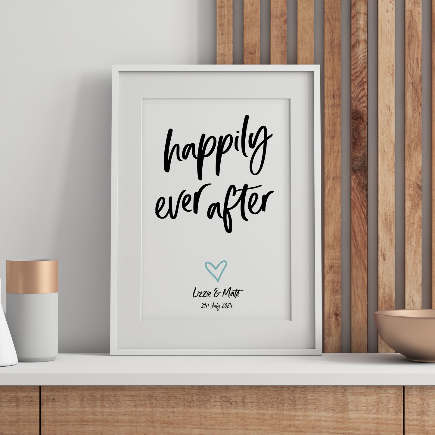 Personalised happily ever after print from Purple Tree Designs