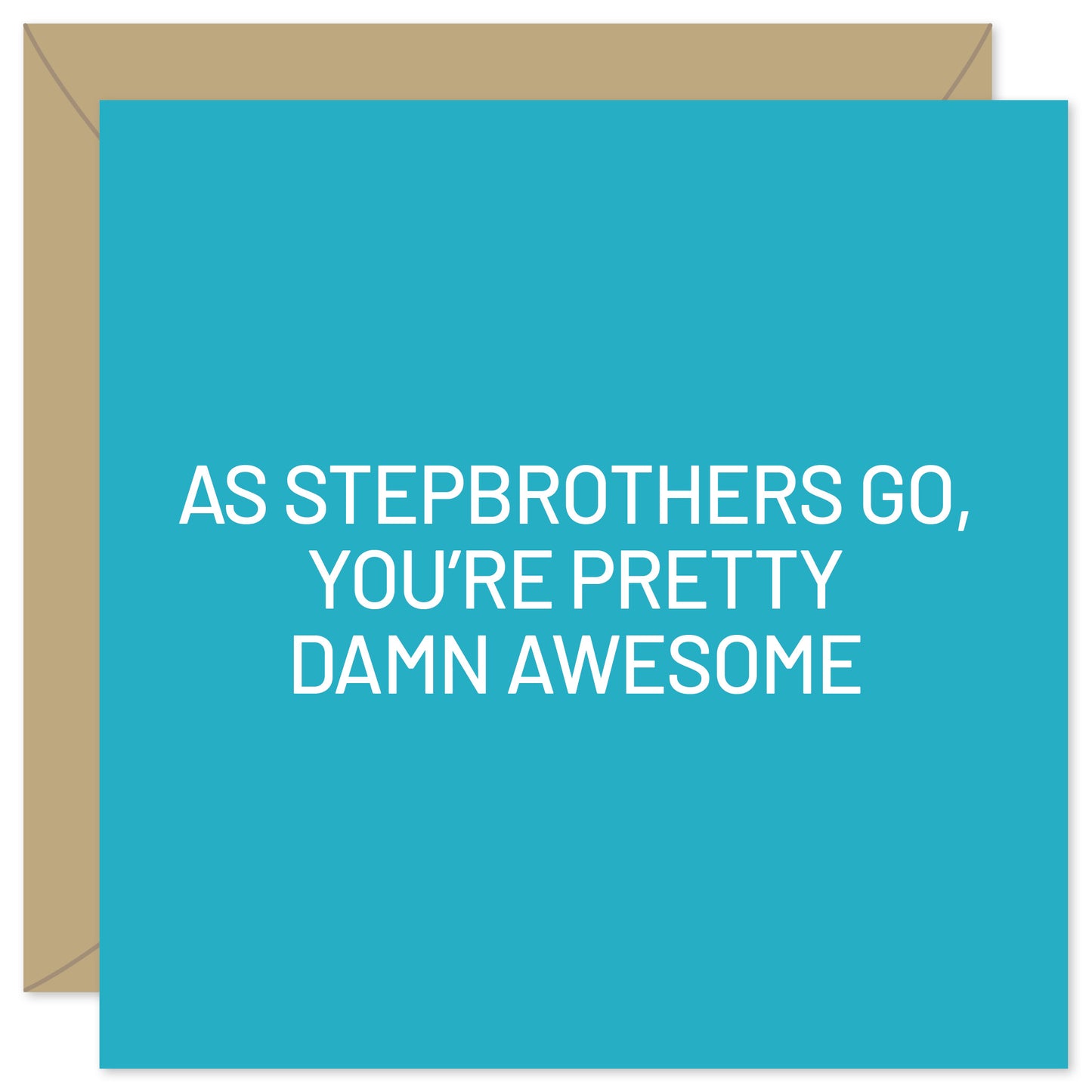 As stepbrothers go you're pretty damn awesome greeting card