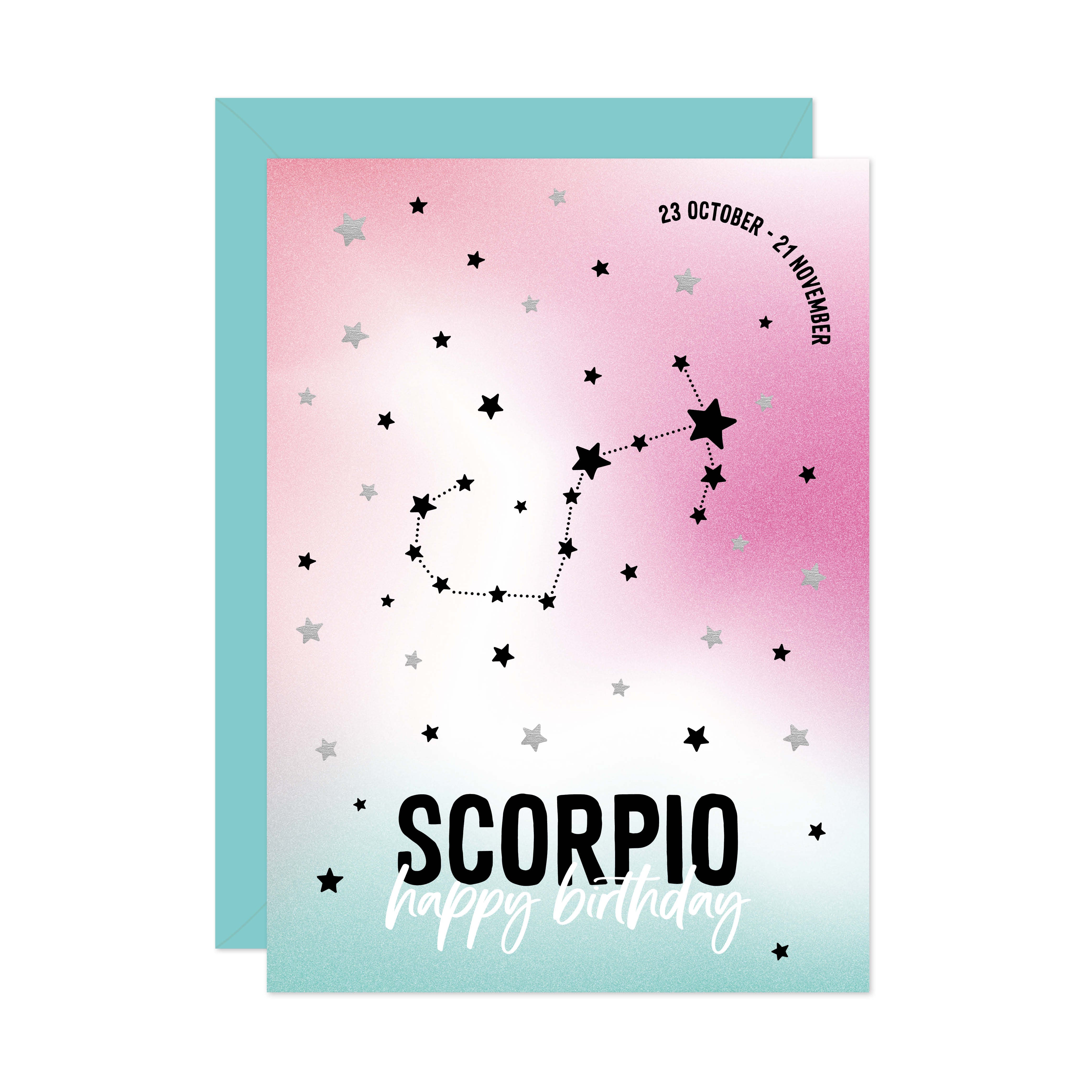 Scorpio Birthday Card Zodiac Cards Purple Tree Designs