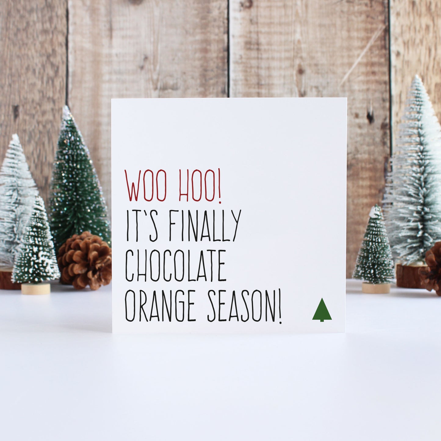 Chocolate orange season Christmas card