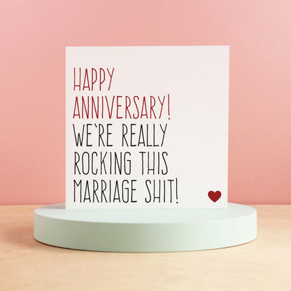 Rocking this marriage shit anniversary card from Purple Tree Designs