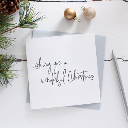 Wishing you a wonderful Christmas card
