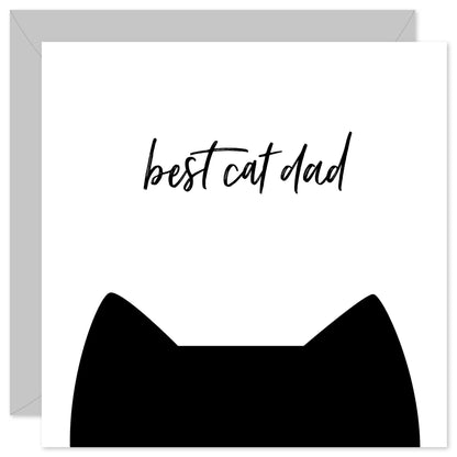 Best cat dad greeting card from Purple Tree Designs