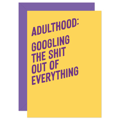 Adulthood Card from Purple Tree Designs