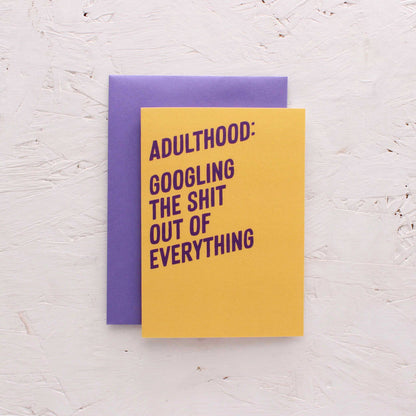 Adulthood card