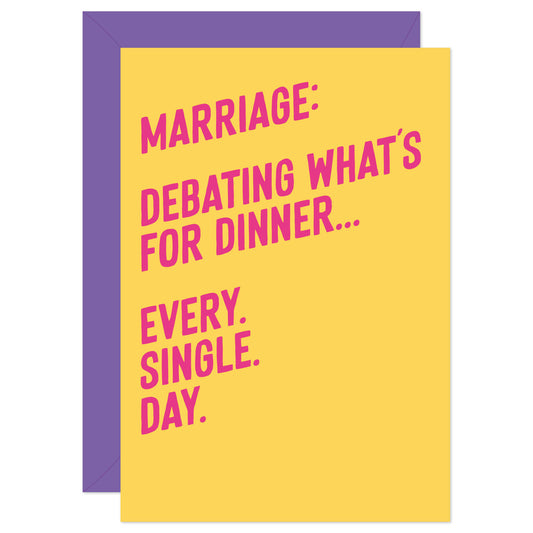 Debating what's for dinner card from Purple Tree Designs