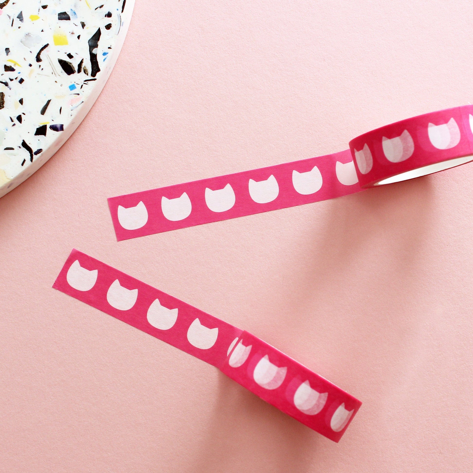 Pink cat washi tape from Purple Tree Designs