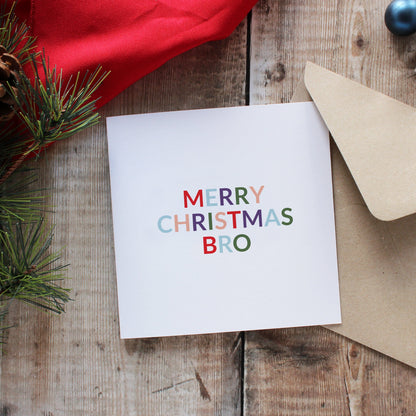 Merry Christmas brother Christmas card from Purple Tree Designs