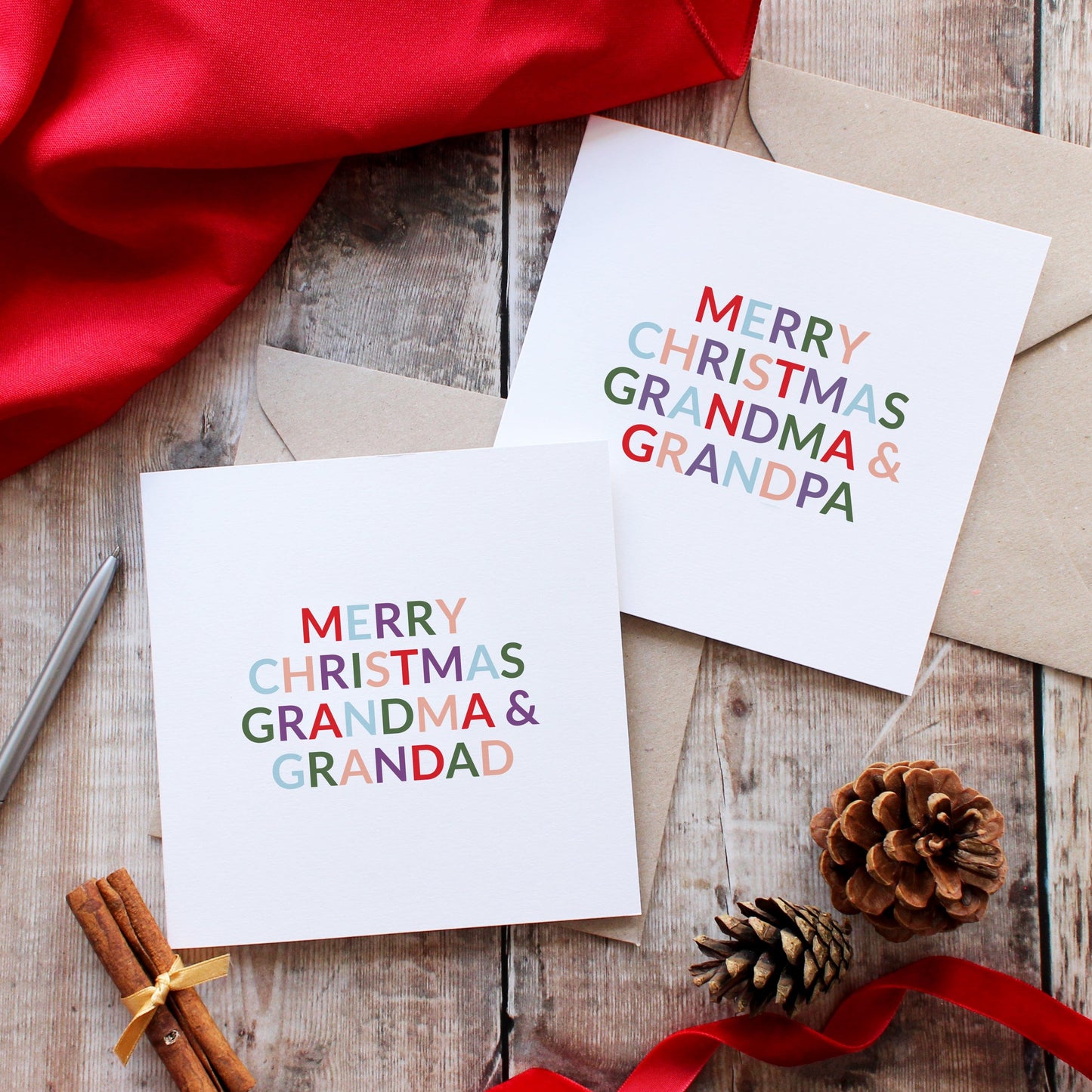 Grandma and grandad Christmas card from Purple Tree Designs