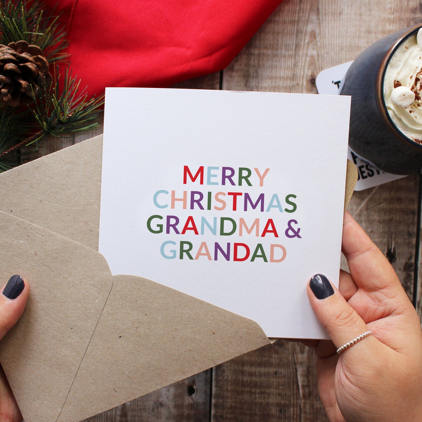 Grandma and grandad Christmas card from Purple Tree Designs