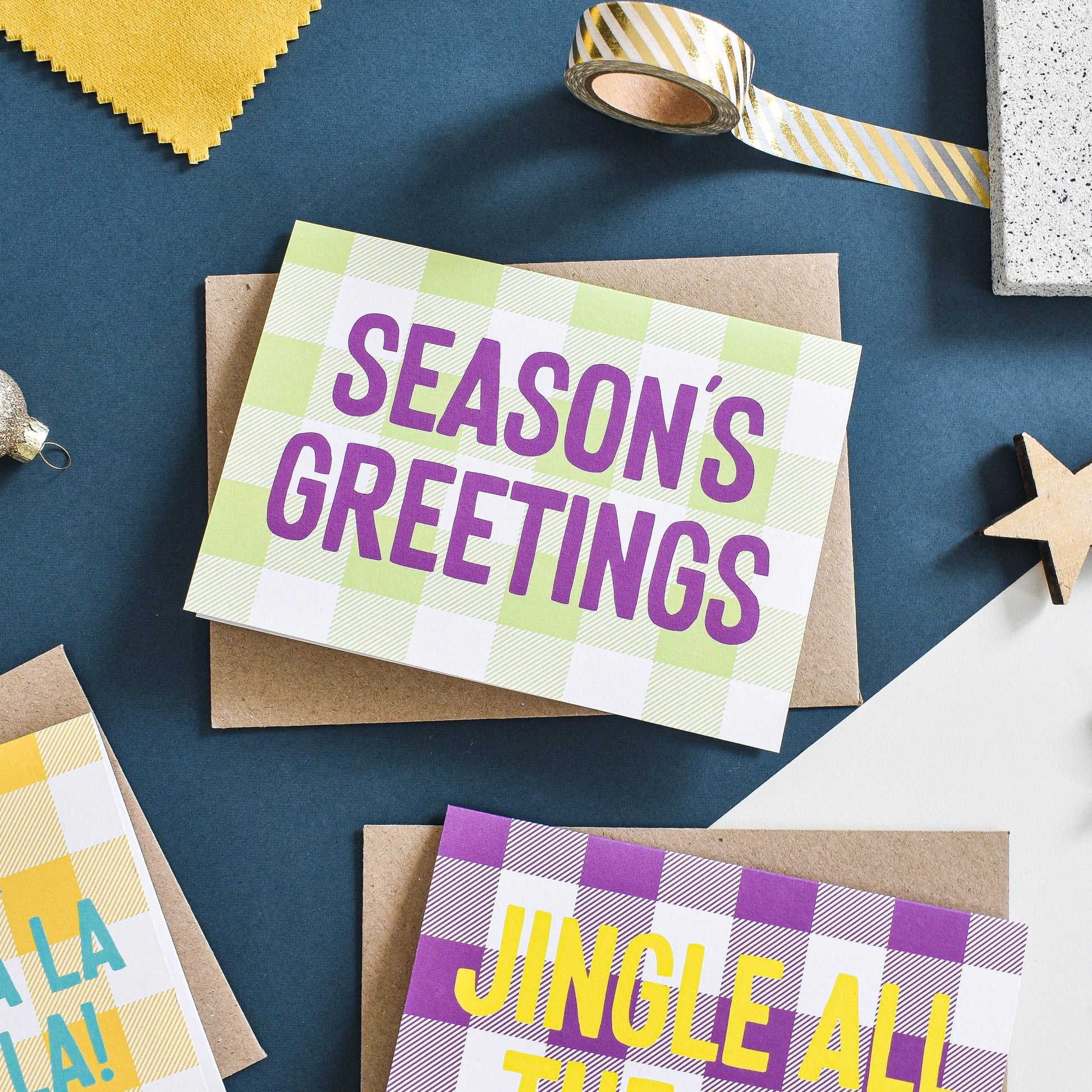Season's greetings Christmas card multipack from Purple Tree Designs 