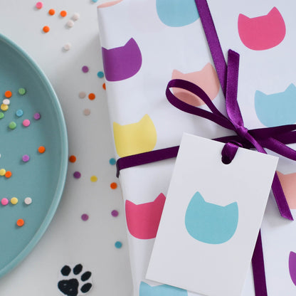 Cat wrapping paper from Purple Tree Designs