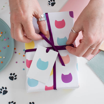 Cat wrapping paper from Purple Tree Designs