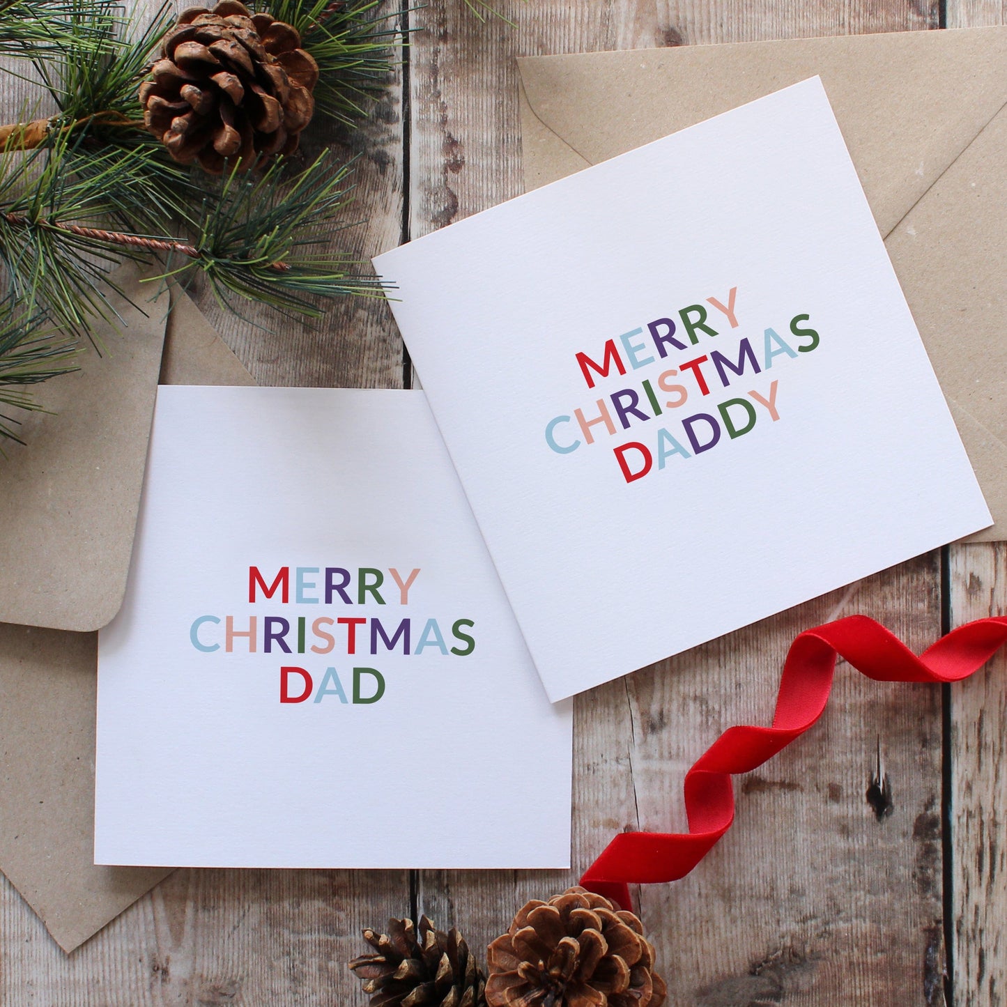Merry Christmas daddy Christmas card from Purple Tree Designs