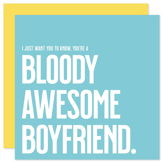 Bloody awesome boyfriend card from Purple Tree Designs