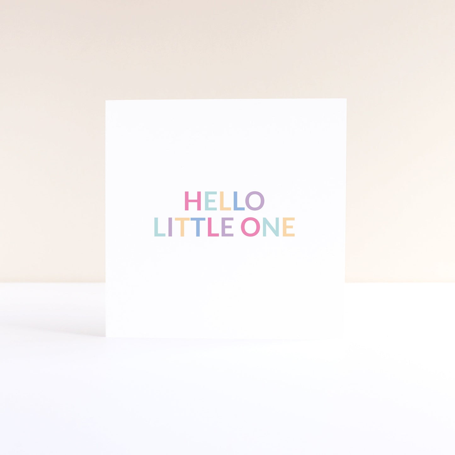 Hello little one new baby card