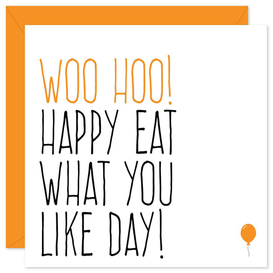 Eat what you like birthday card from Purple Tree Designs