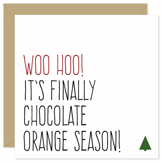 Chocolate orange season Christmas card from Purple Tree Designs