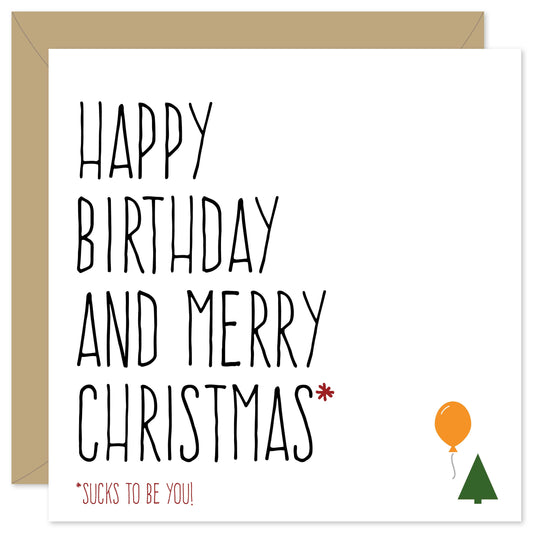 Birthday Christmas card from Purple Tree Designs