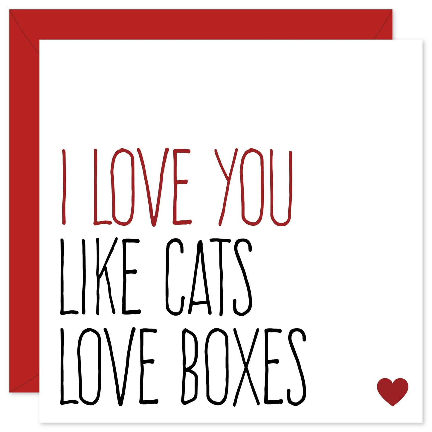 Cats love boxes Valentine's Day card from Purple Tree Designs