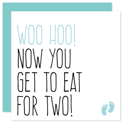 Eat for two pregnancy card