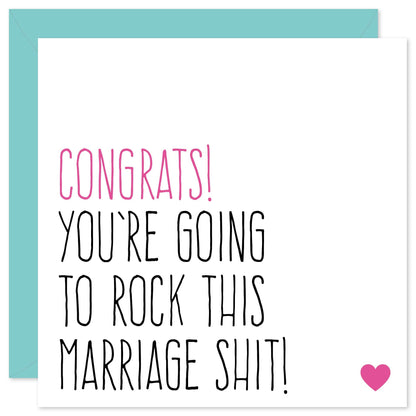 Rock this marriage shit card from Purple Tree Designs