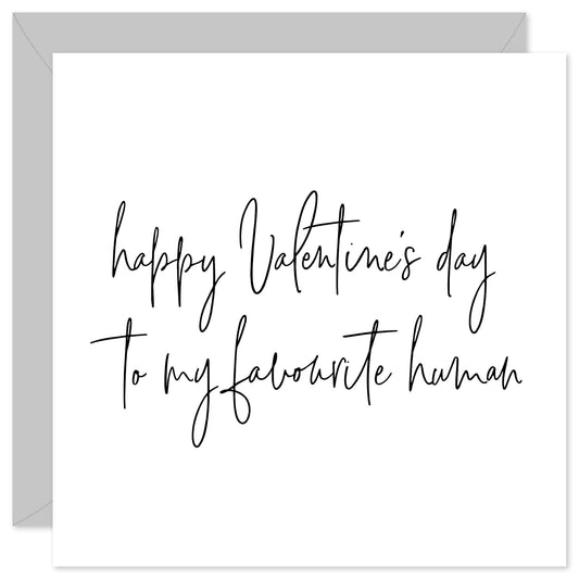 Favourite human Valentine's Day card from Purple Tree Designs