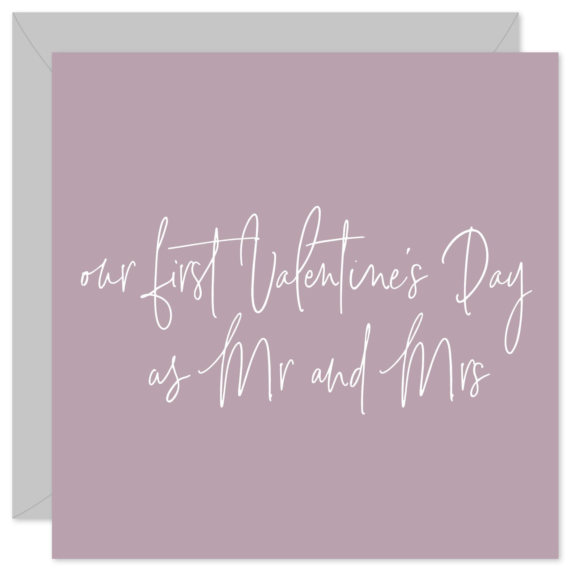 First Valentine's Day as Mr and Mrs card from Purple Tree Designs