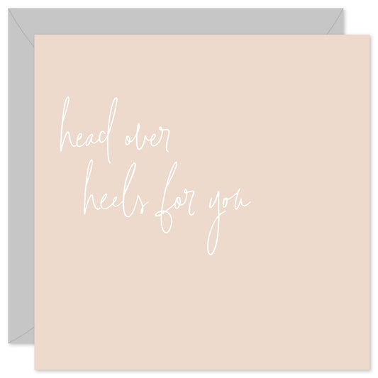 Head over heels for you Valentine's Day card from Purple Tree Designs