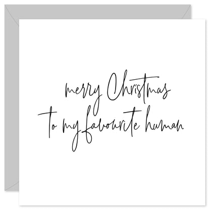 Favourite human Christmas card from Purple Tree Designs